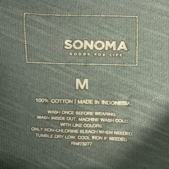 Sonoma Blue Short Sleeve Shirt Medium Size - Picture 2 of 2